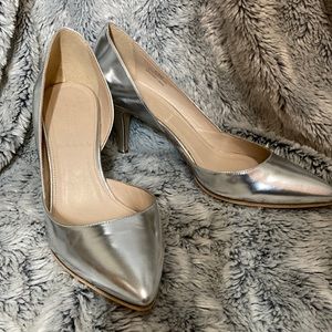 ❗️SOLD❗️J Crew silver heels